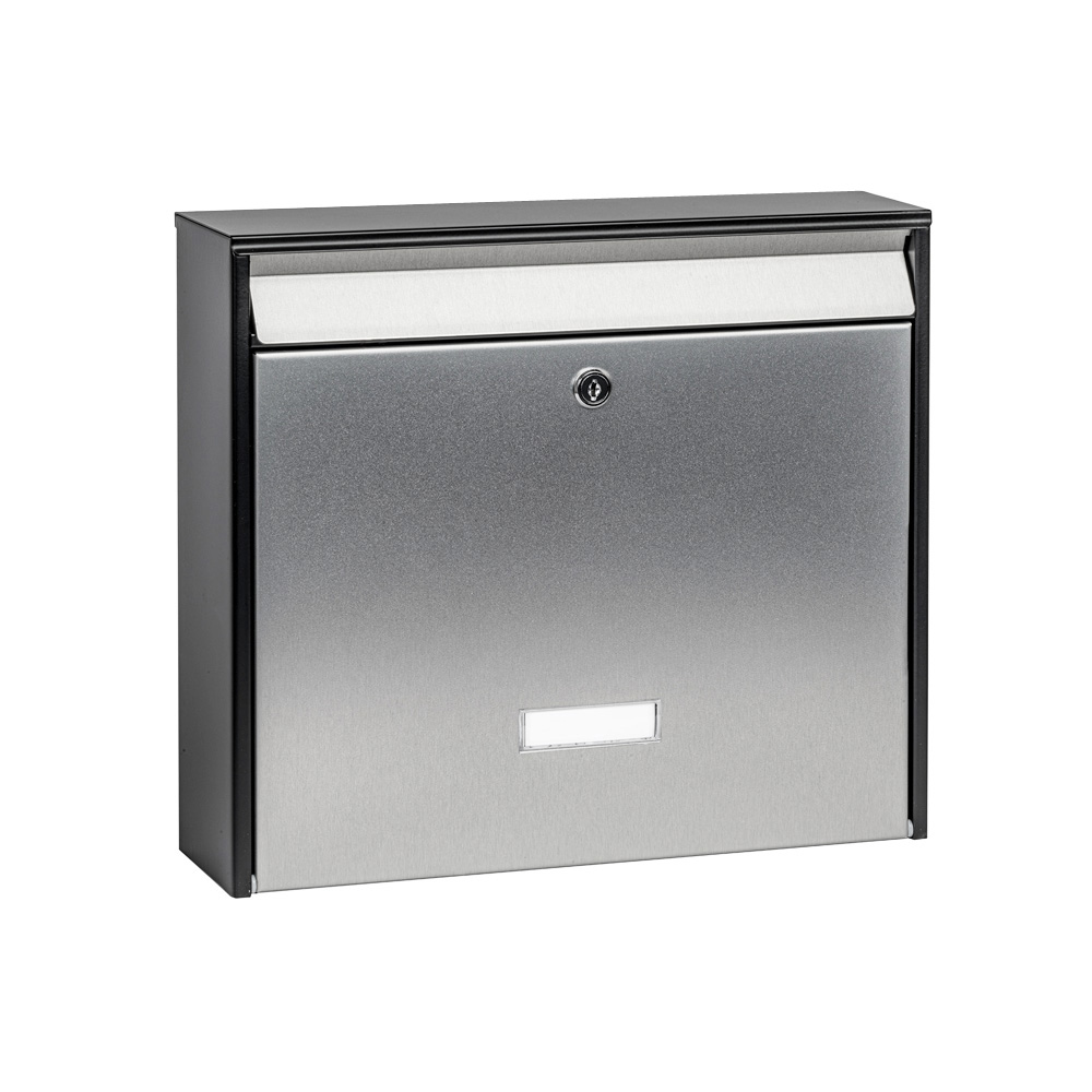 Cenator® | Anlagen-Briefkasten Aluis schwarz mit Edelstahl von Cenator